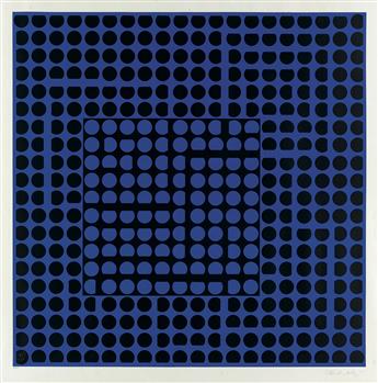 VICTOR VASARELY Two color screenprints.